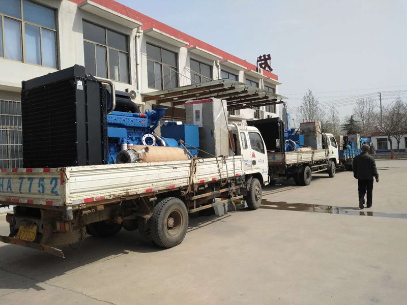 四臺精品玉柴機(jī)器發(fā)貨，配山東斯坦福電機(jī)。